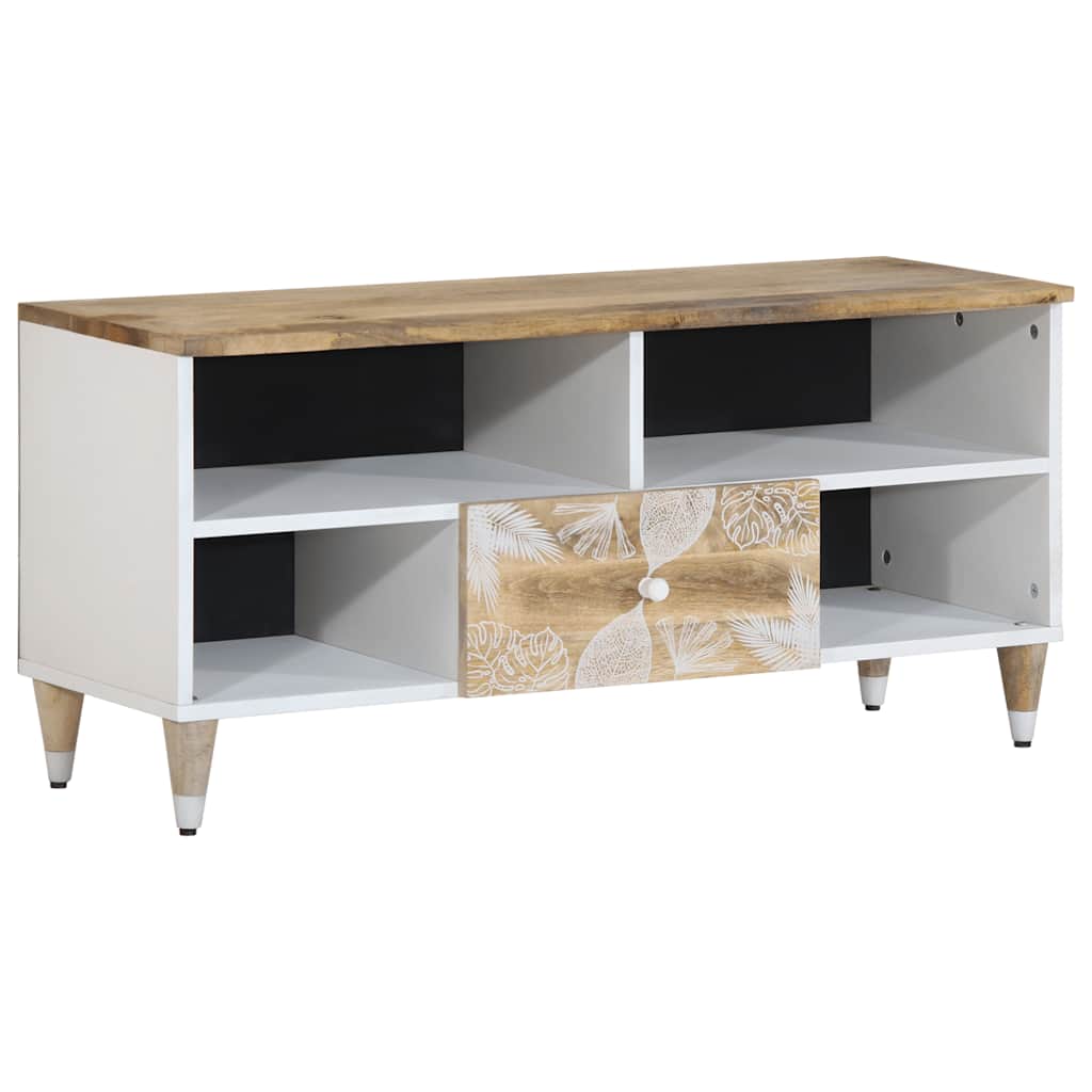Tv Cabinet 100X33.5X46 Cm Solid Wood Mango
