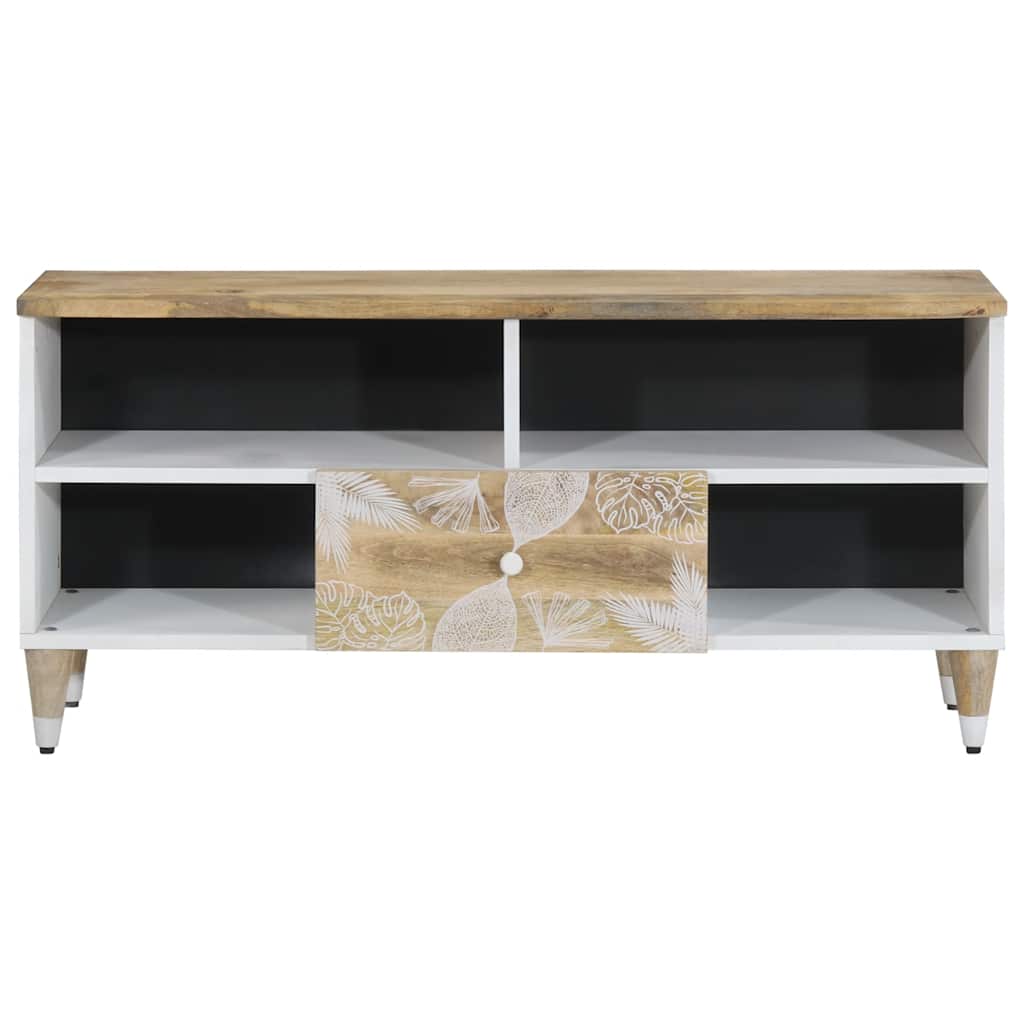Tv Cabinet 100X33.5X46 Cm Solid Wood Mango
