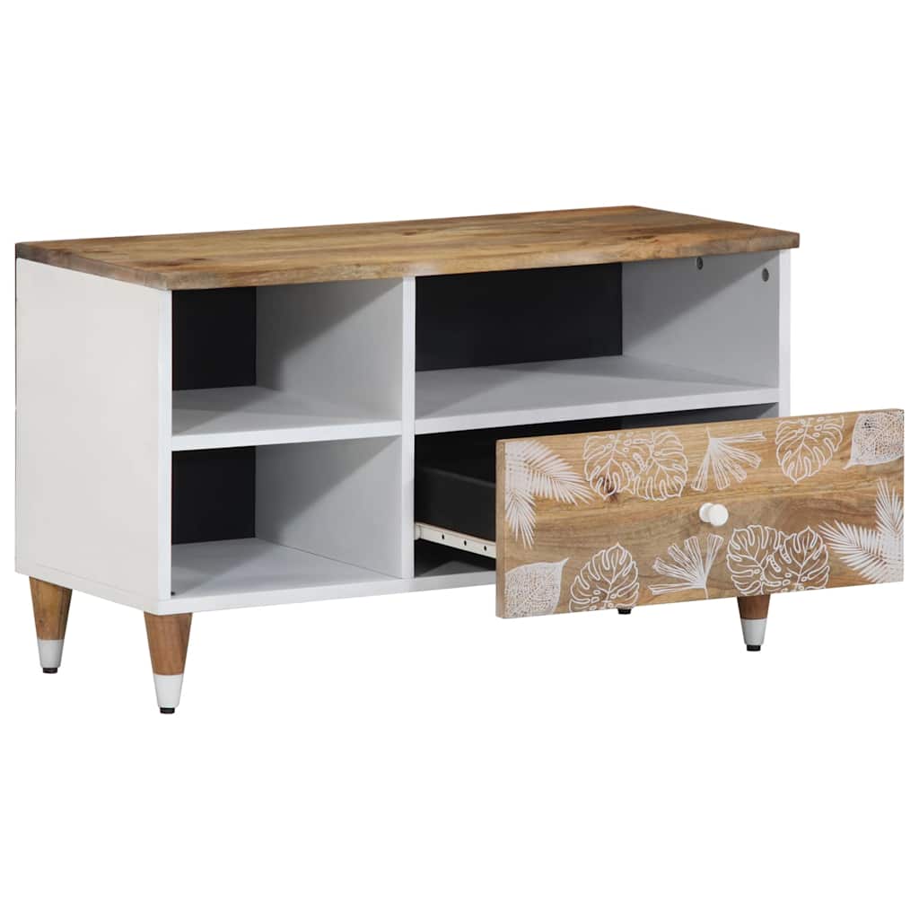 Tv Cabinet 80X33.5X46 Cm Solid Wood Mango