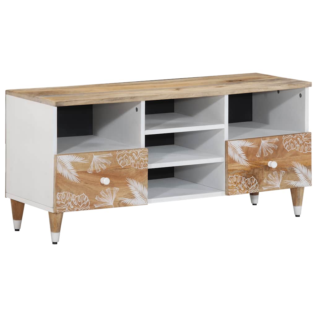Tv Cabinet 100X33.5X46 Cm Solid Wood Mango