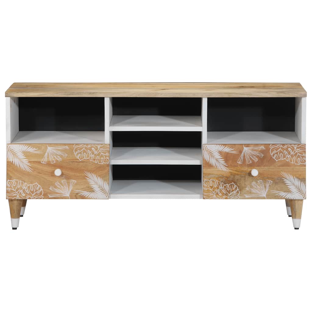 Tv Cabinet 100X33.5X46 Cm Solid Wood Mango