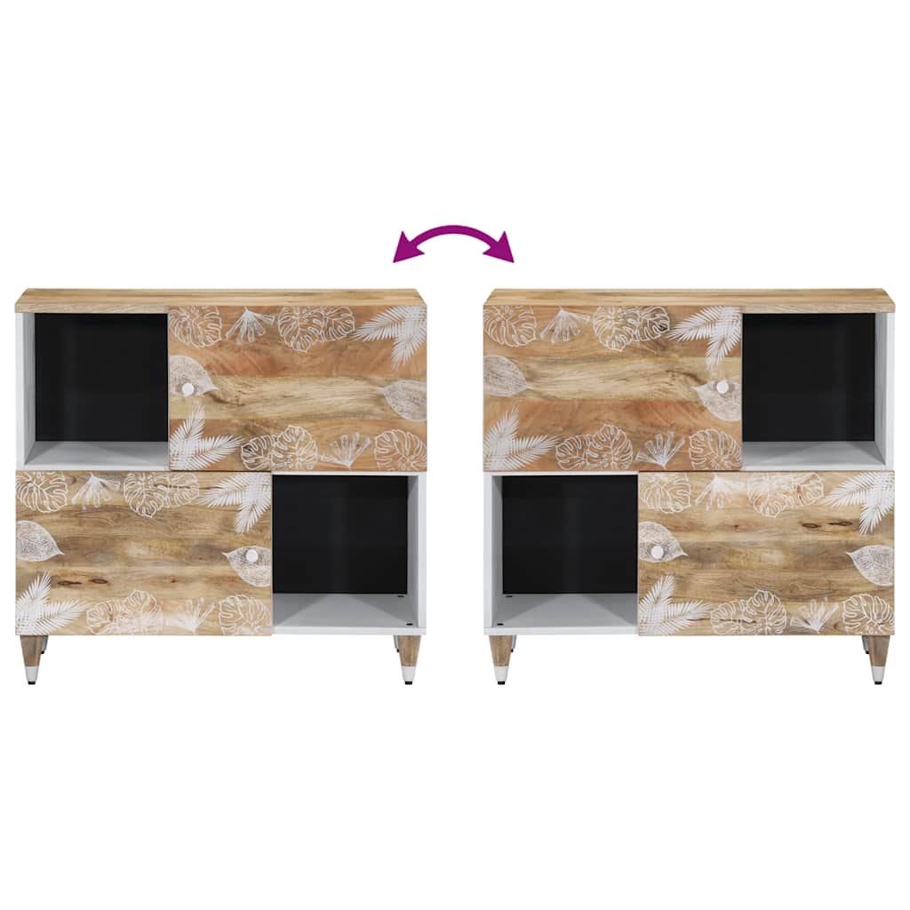 Sideboard 80X33.5X75 Cm Solid Wood Mango
