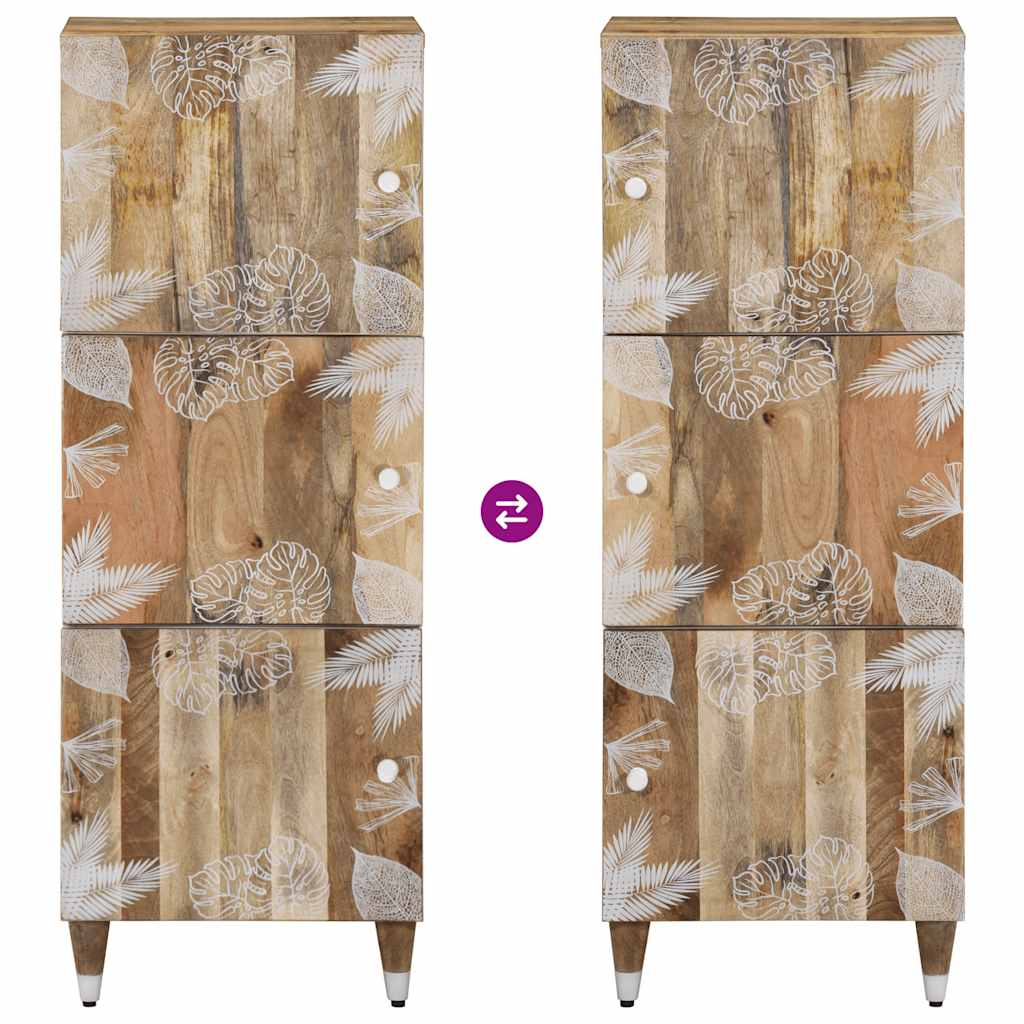 Highboard 40X33.5X110 Cm Solid Wood Mango