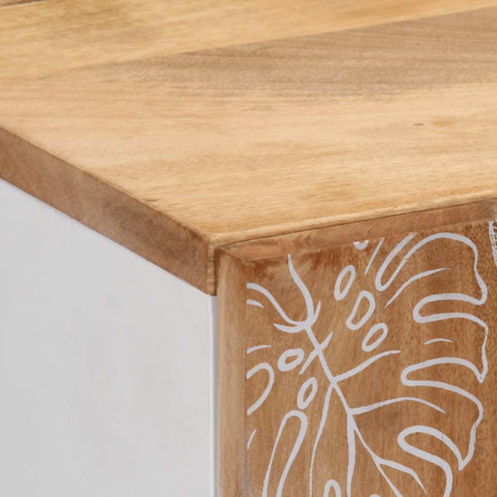 Highboard 60X33.5X100 Cm Solid Wood Mango