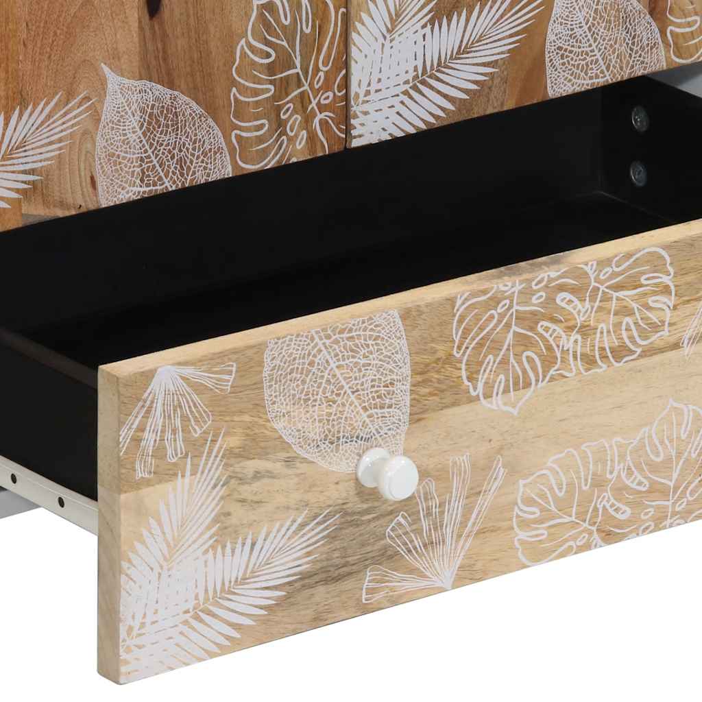 Highboard 60X33.5X100 Cm Solid Wood Mango