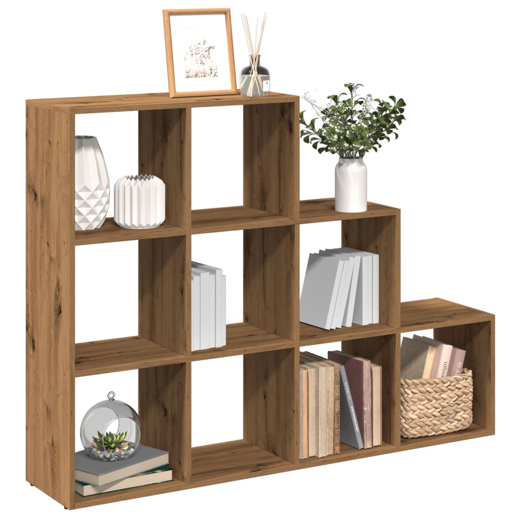 Room Divider Bookcase 3-Tier 137.5X29X Engineered Wood
