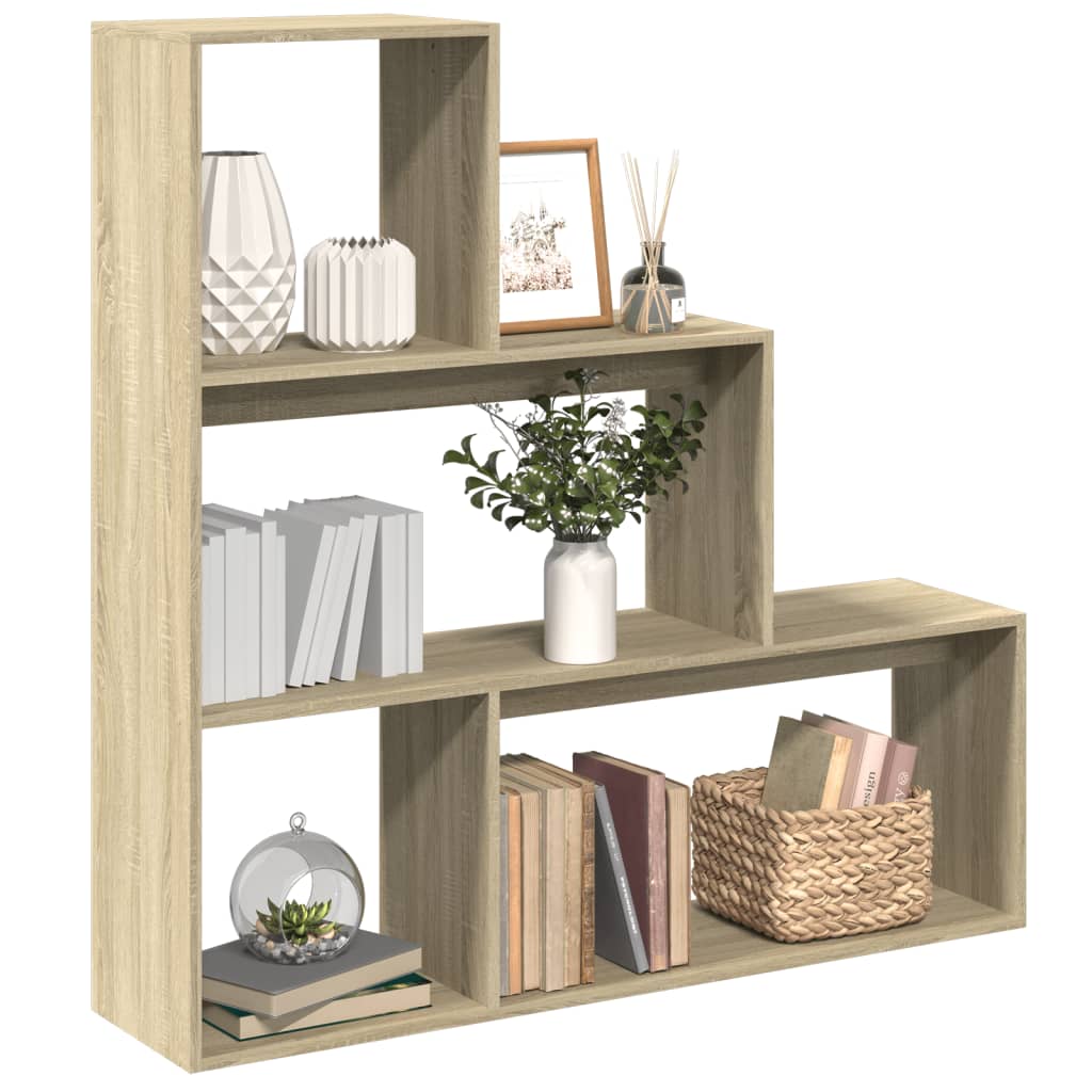Room Divider Bookcase 4-Tier 143.5X29X Engineered Wood