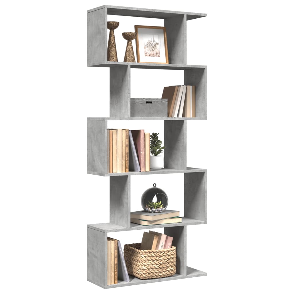 Room Divider Bookcase 6-Tier 70X24X Engineered Wood
