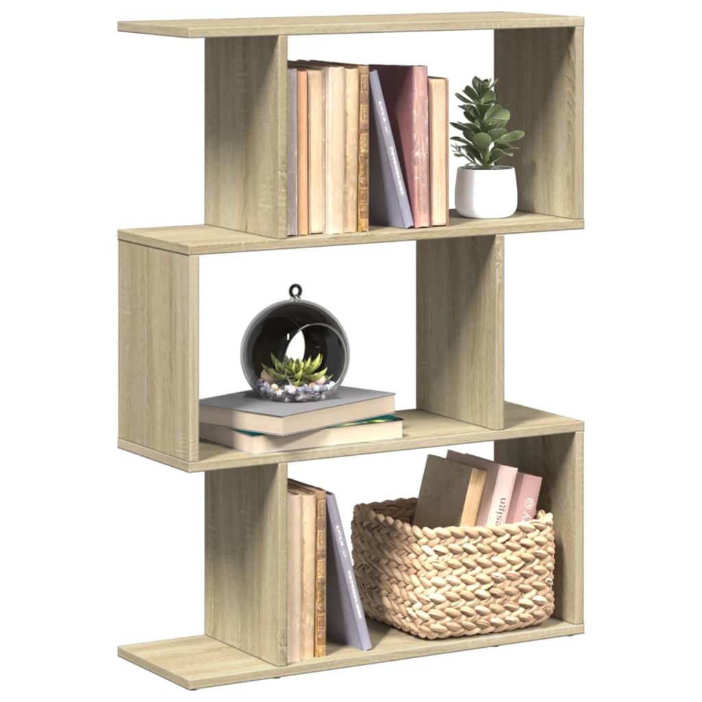Room Divider Bookcase 6-Tier 70X24X Engineered Wood