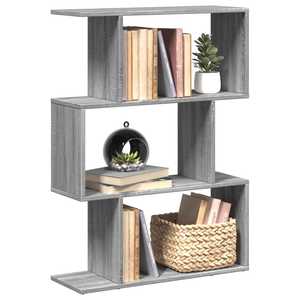 Room Divider Bookcase 6-Tier 70X24X Engineered Wood