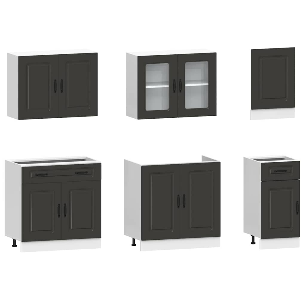 7 Piece Kitchen Cabinet Set Kalmar Engineered Wood