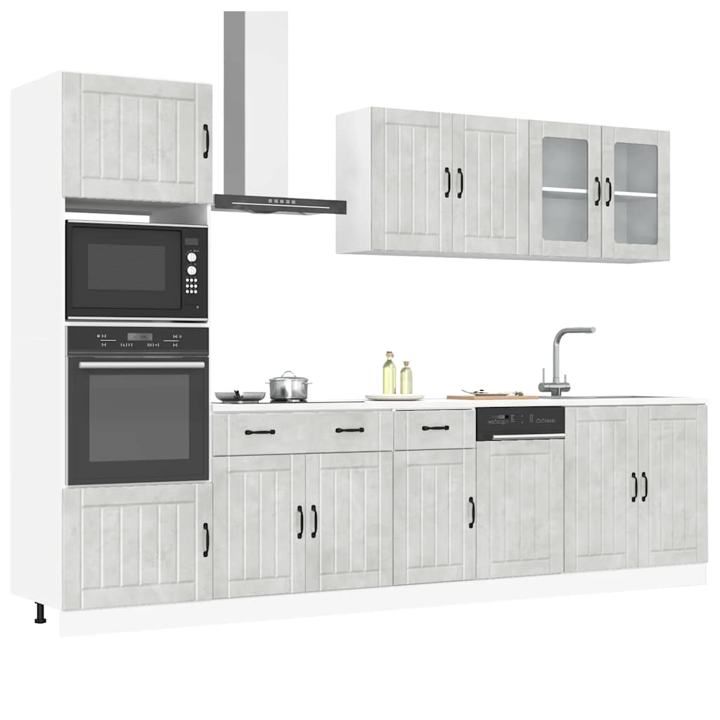 7 Piece Kitchen Cabinet Set Kalmar Engineered Wood