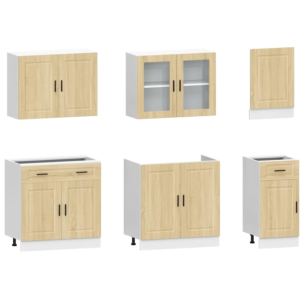 7 Piece Kitchen Cabinet Set Porto Engineered Wood
