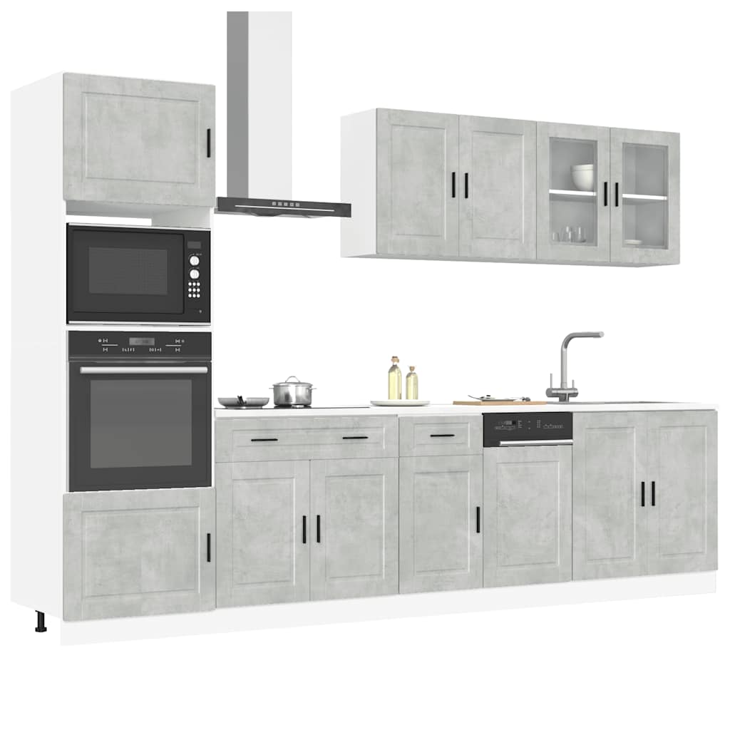 7 Piece Kitchen Cabinet Set Porto Engineered Wood