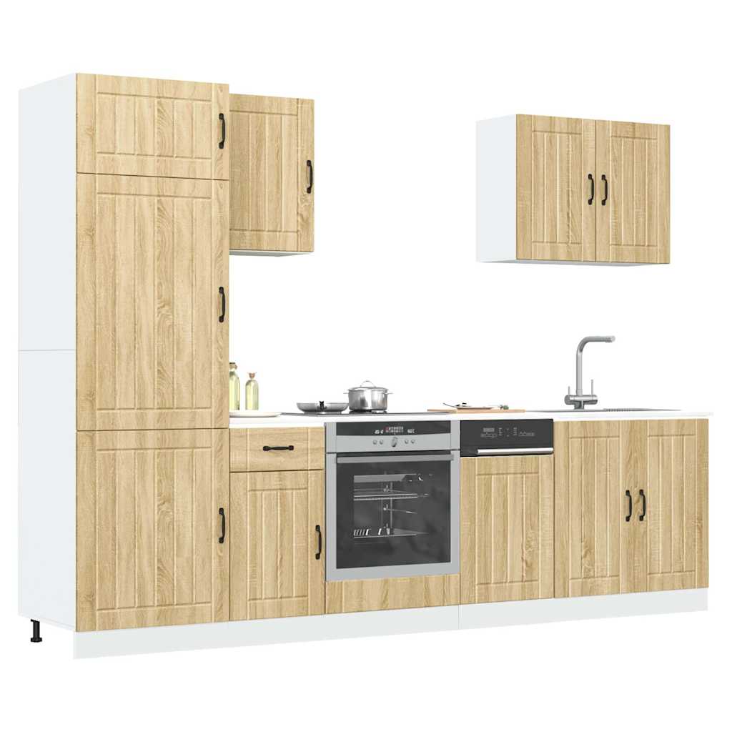 7 Piece Kitchen Cabinet Set Lucca Engineered Wood