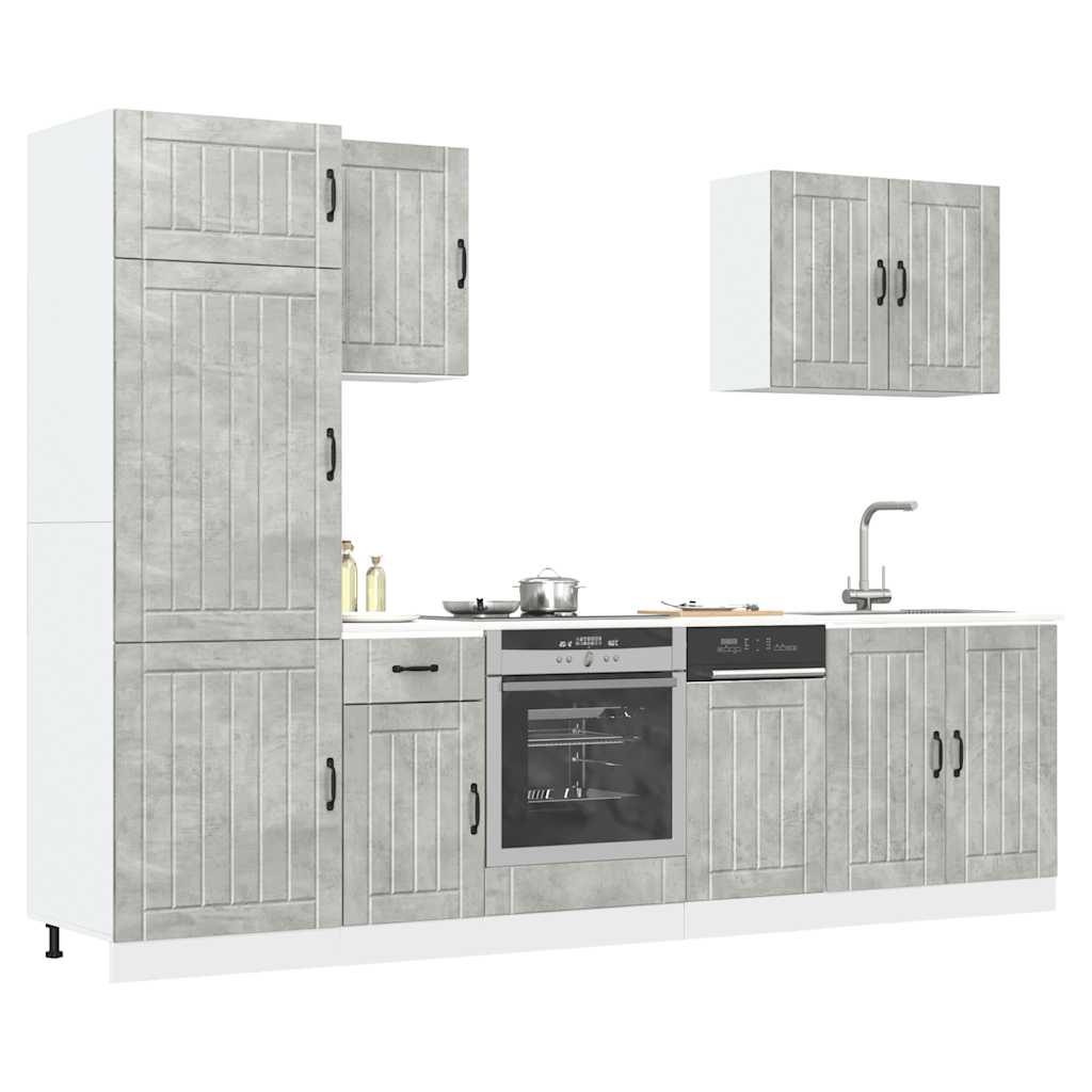 7 Piece Kitchen Cabinet Set Lucca Engineered Wood