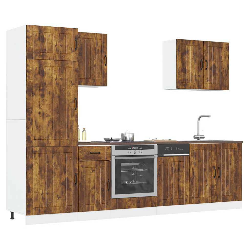 7 Piece Kitchen Cabinet Set Lucca Engineered Wood