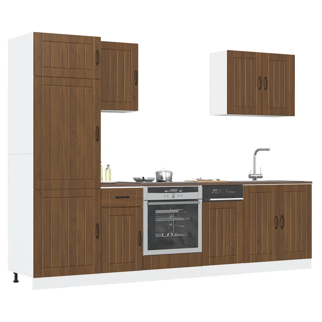 7 Piece Kitchen Cabinet Set Lucca Engineered Wood