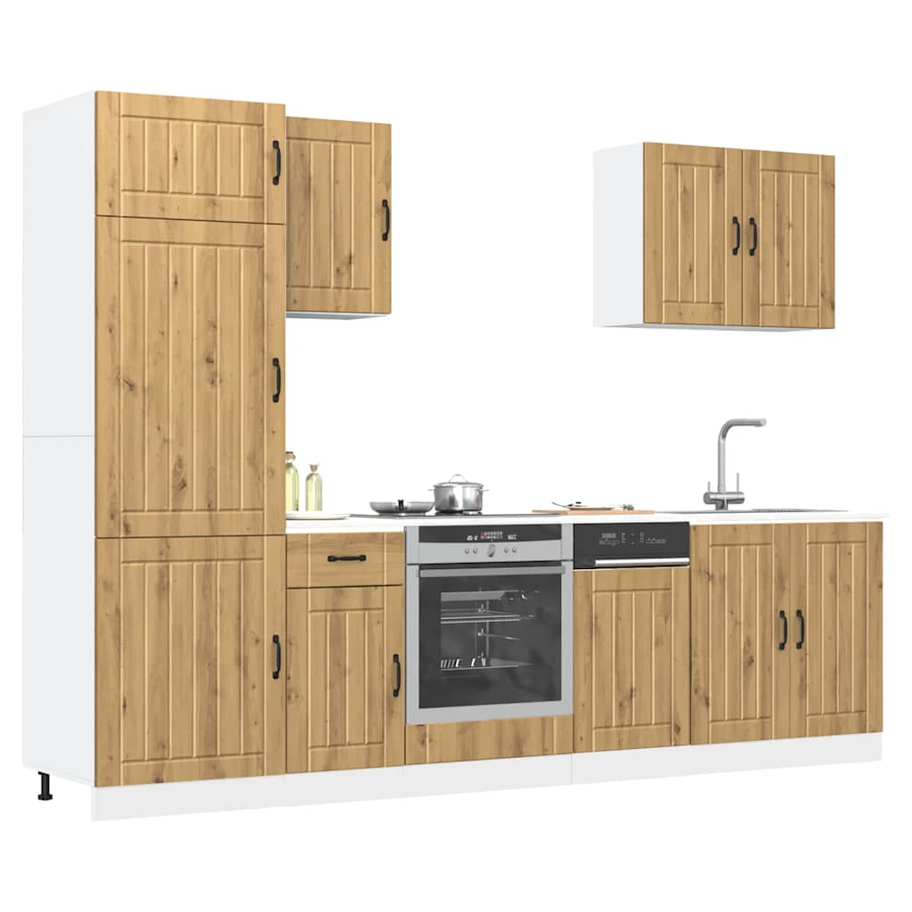 7 Piece Kitchen Cabinet Set Lucca Engineered Wood