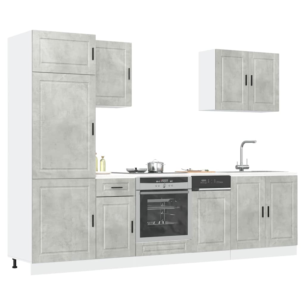 7 Piece Kitchen Cabinet Set Porto Engineered Wood