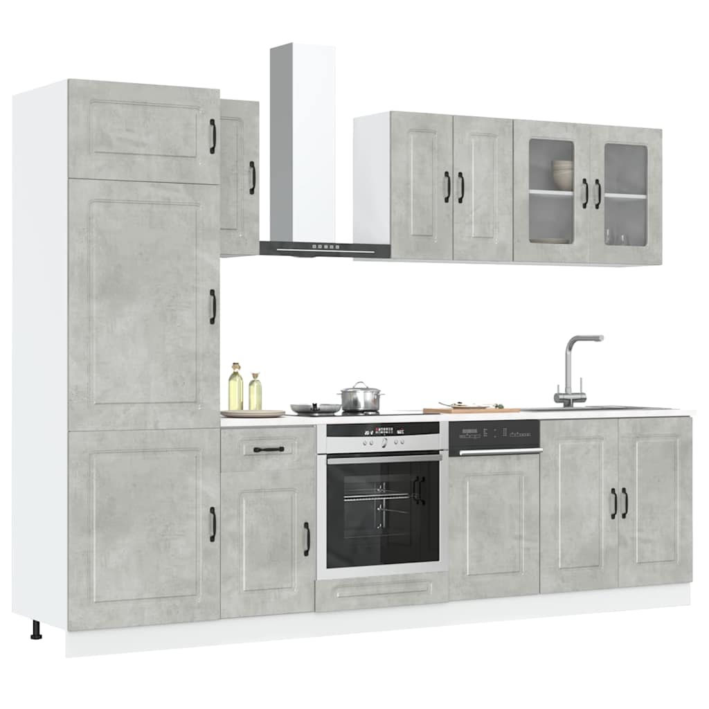 8 Piece Kitchen Cabinet Set Kalmar Engineered Wood