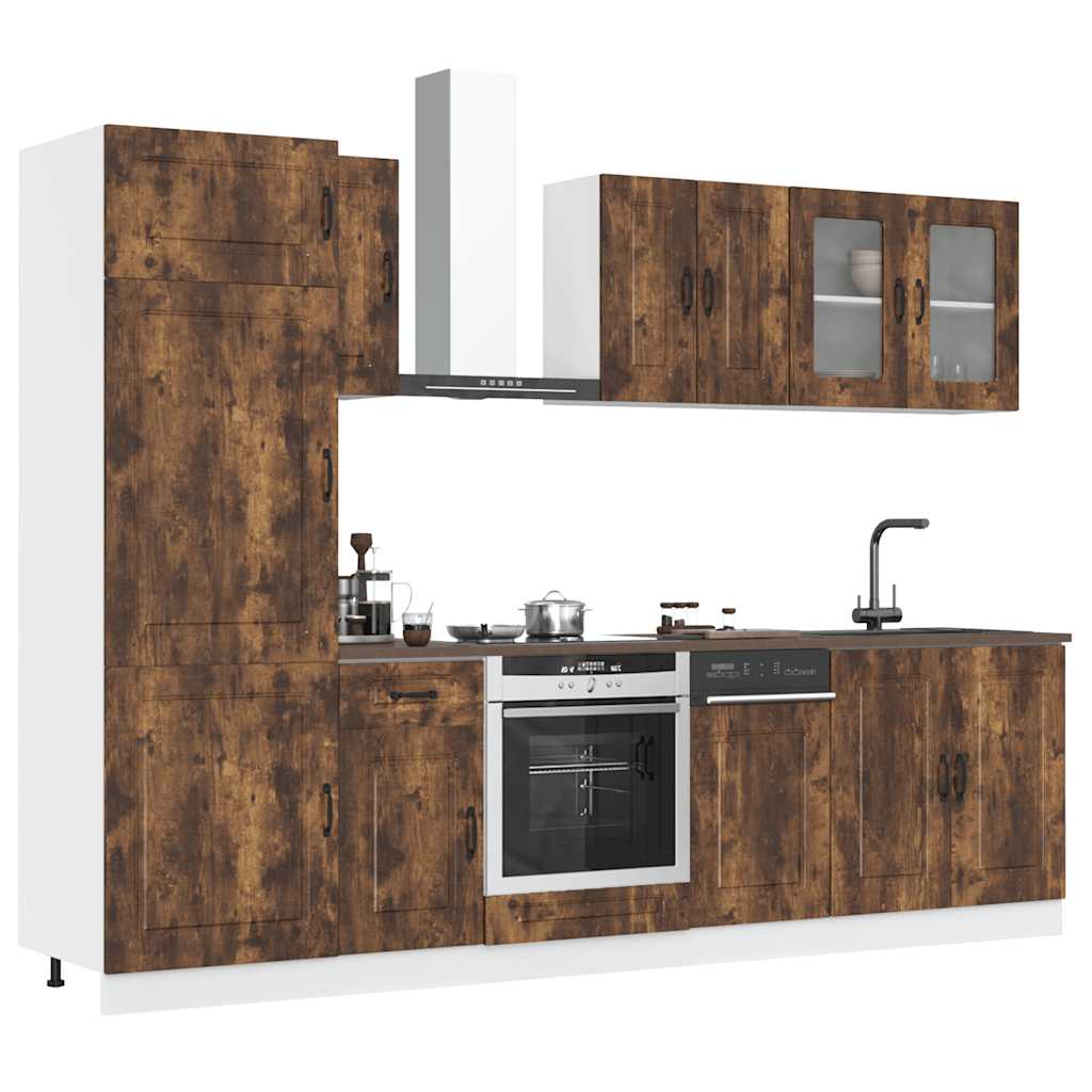 8 Piece Kitchen Cabinet Set Kalmar Engineered Wood