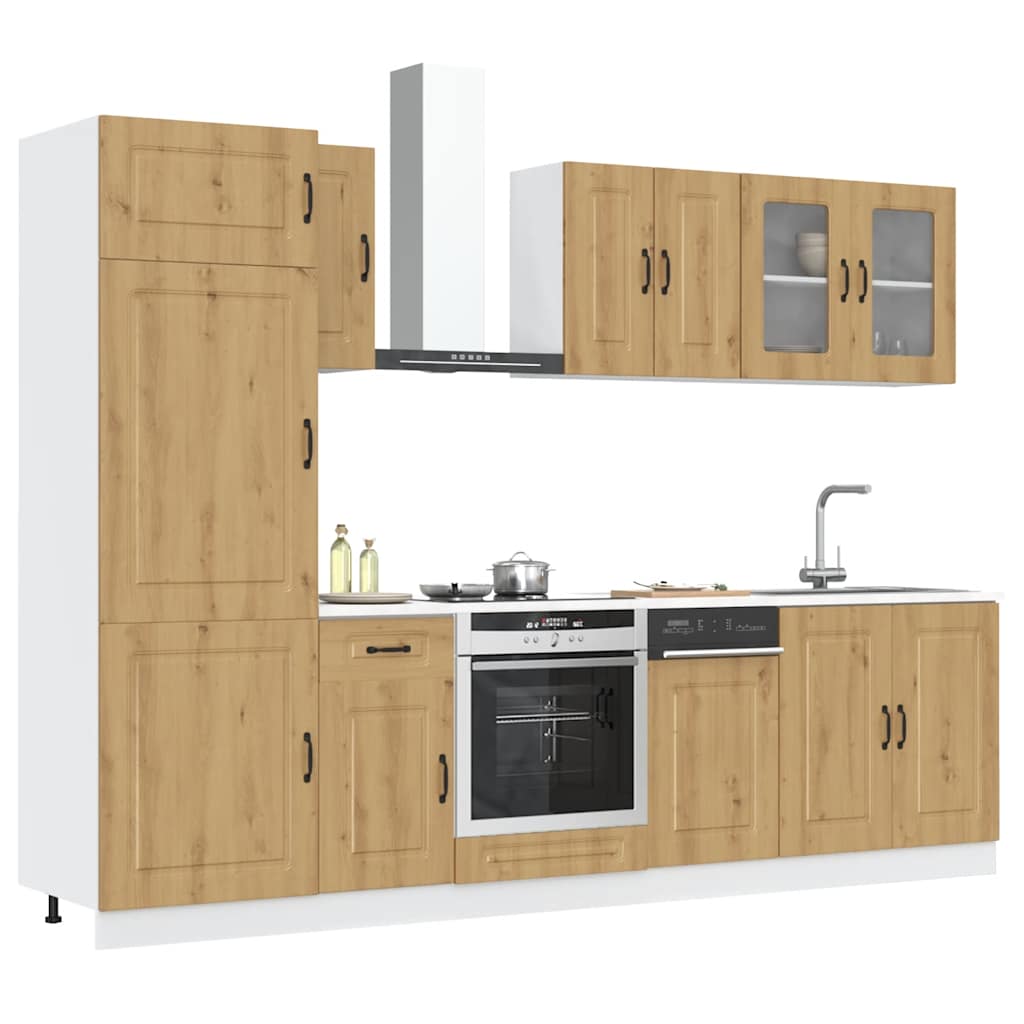 8 Piece Kitchen Cabinet Set Kalmar Engineered Wood
