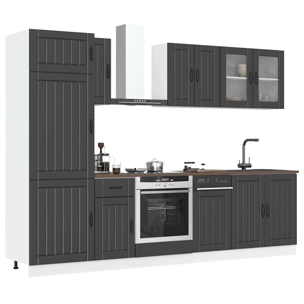 8 Piece Kitchen Cabinet Set Kalmar Engineered Wood