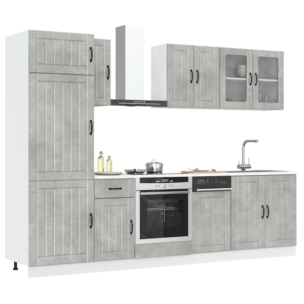 8 Piece Kitchen Cabinet Set Kalmar Engineered Wood