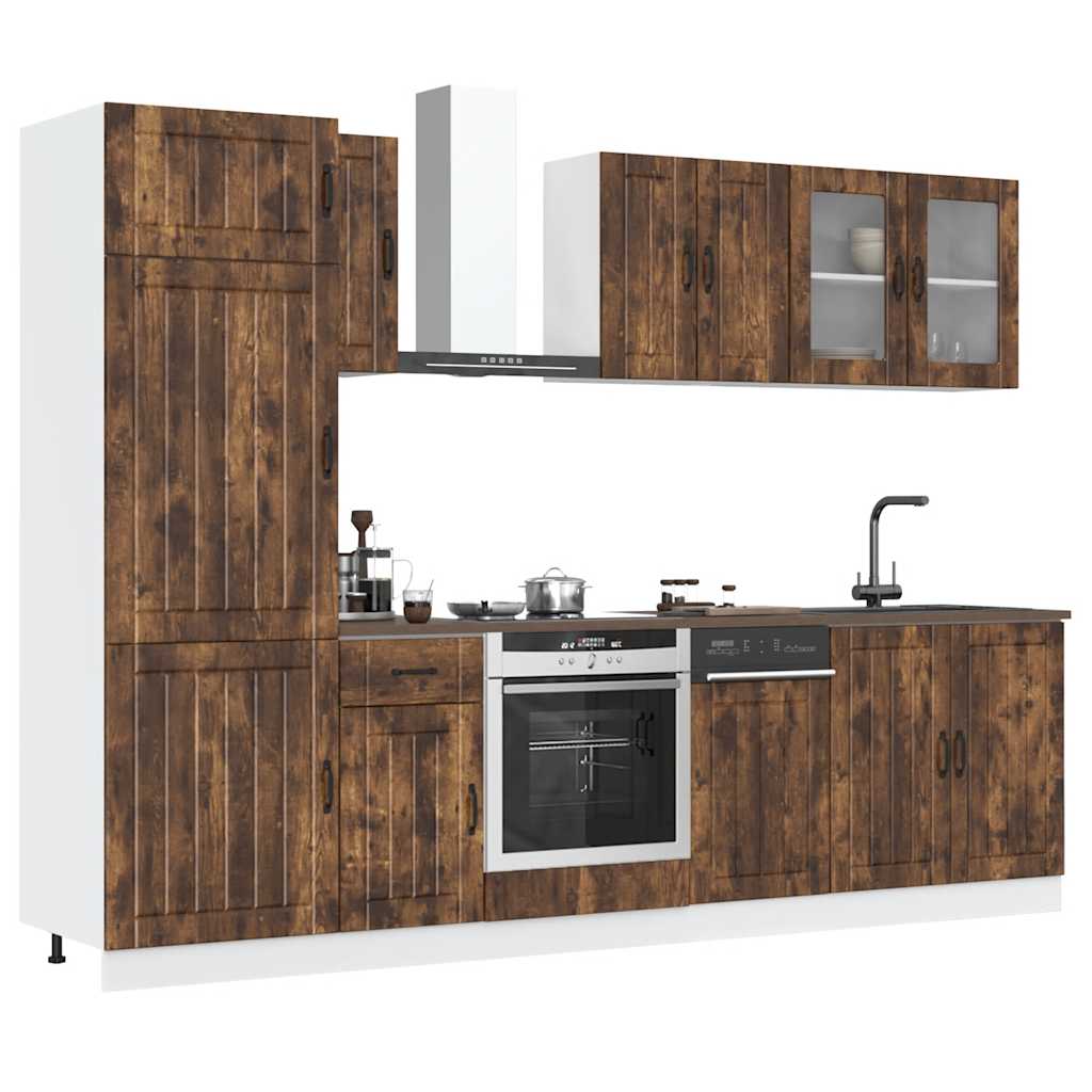 8 Piece Kitchen Cabinet Set Kalmar Engineered Wood