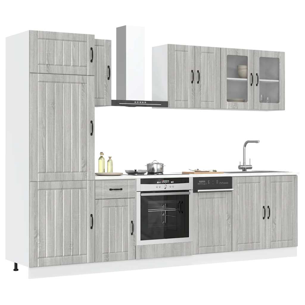8 Piece Kitchen Cabinet Set Kalmar Engineered Wood