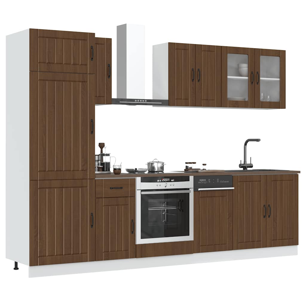 8 Piece Kitchen Cabinet Set Kalmar Engineered Wood