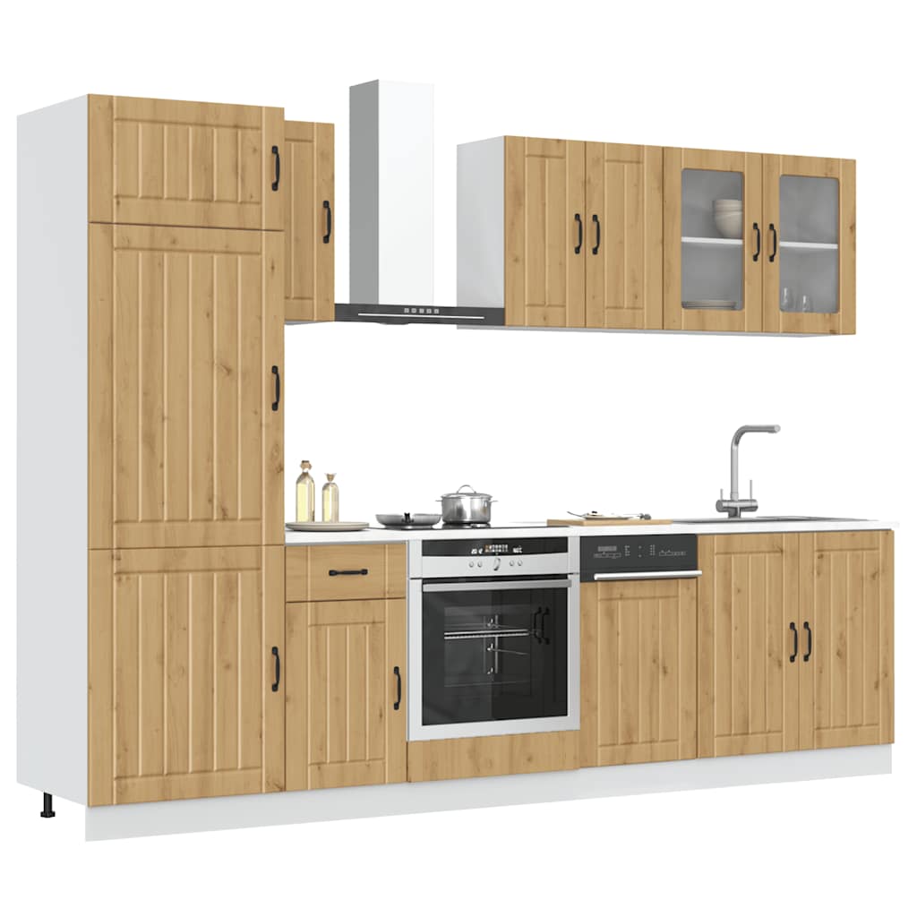 8 Piece Kitchen Cabinet Set Kalmar Engineered Wood