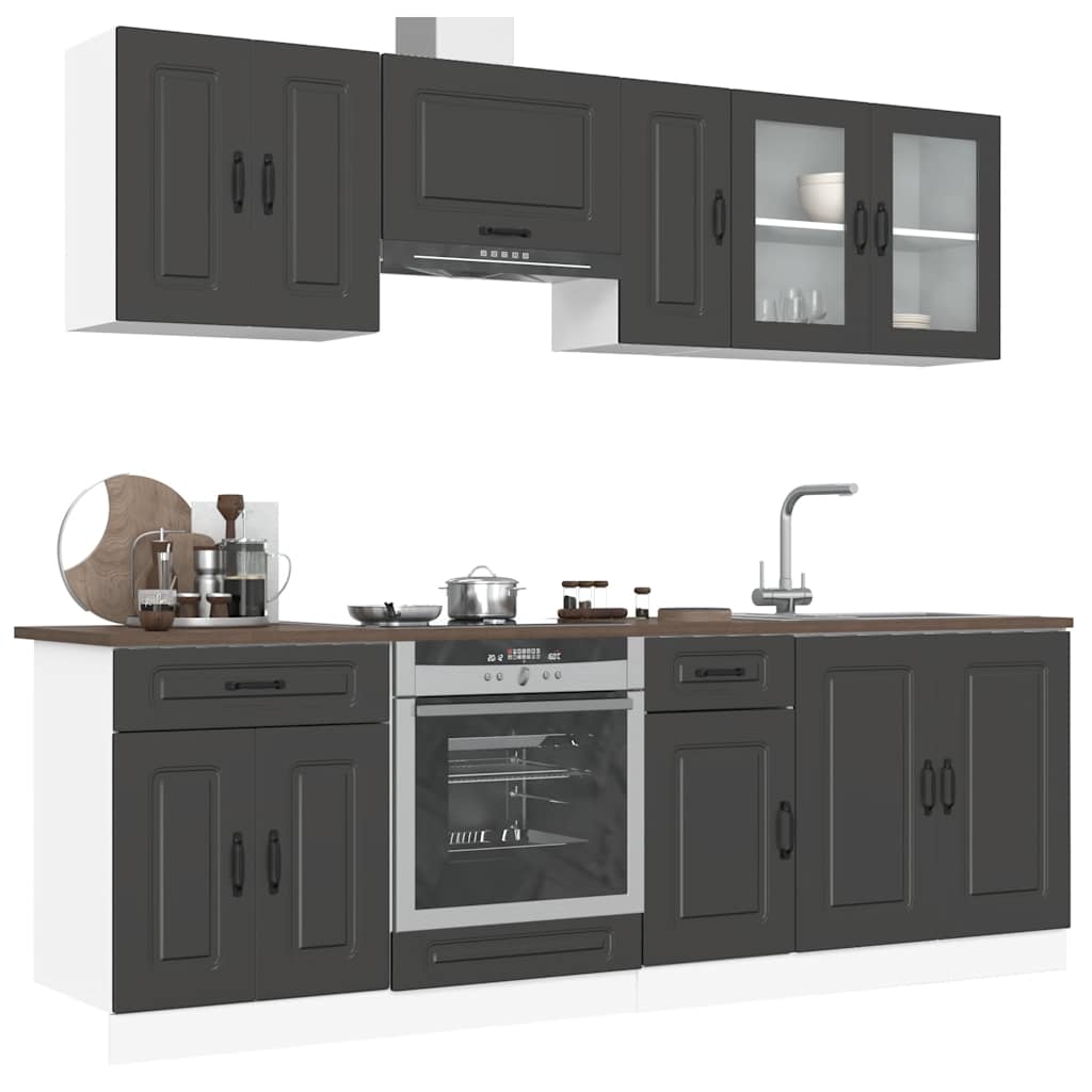 8 Piece Kitchen Cabinet Set Kalmar Engineered Wood