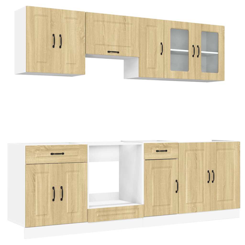8 Piece Kitchen Cabinet Set Kalmar Engineered Wood