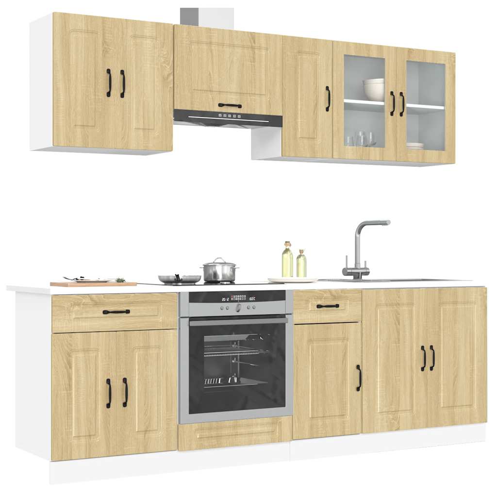 8 Piece Kitchen Cabinet Set Kalmar Engineered Wood