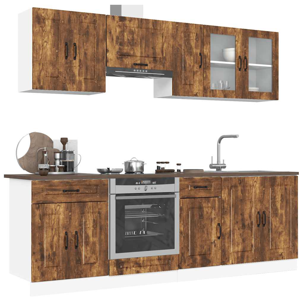 8 Piece Kitchen Cabinet Set Kalmar Engineered Wood