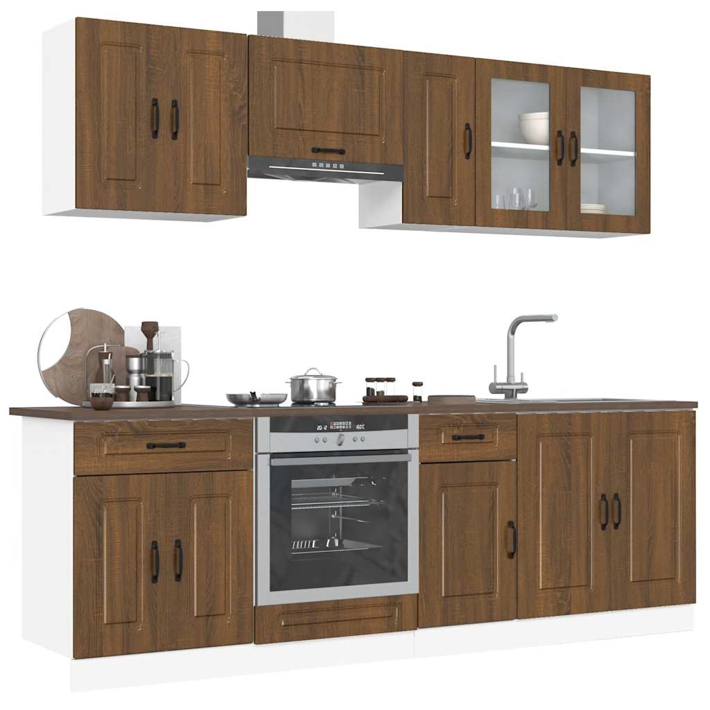 8 Piece Kitchen Cabinet Set Kalmar Engineered Wood