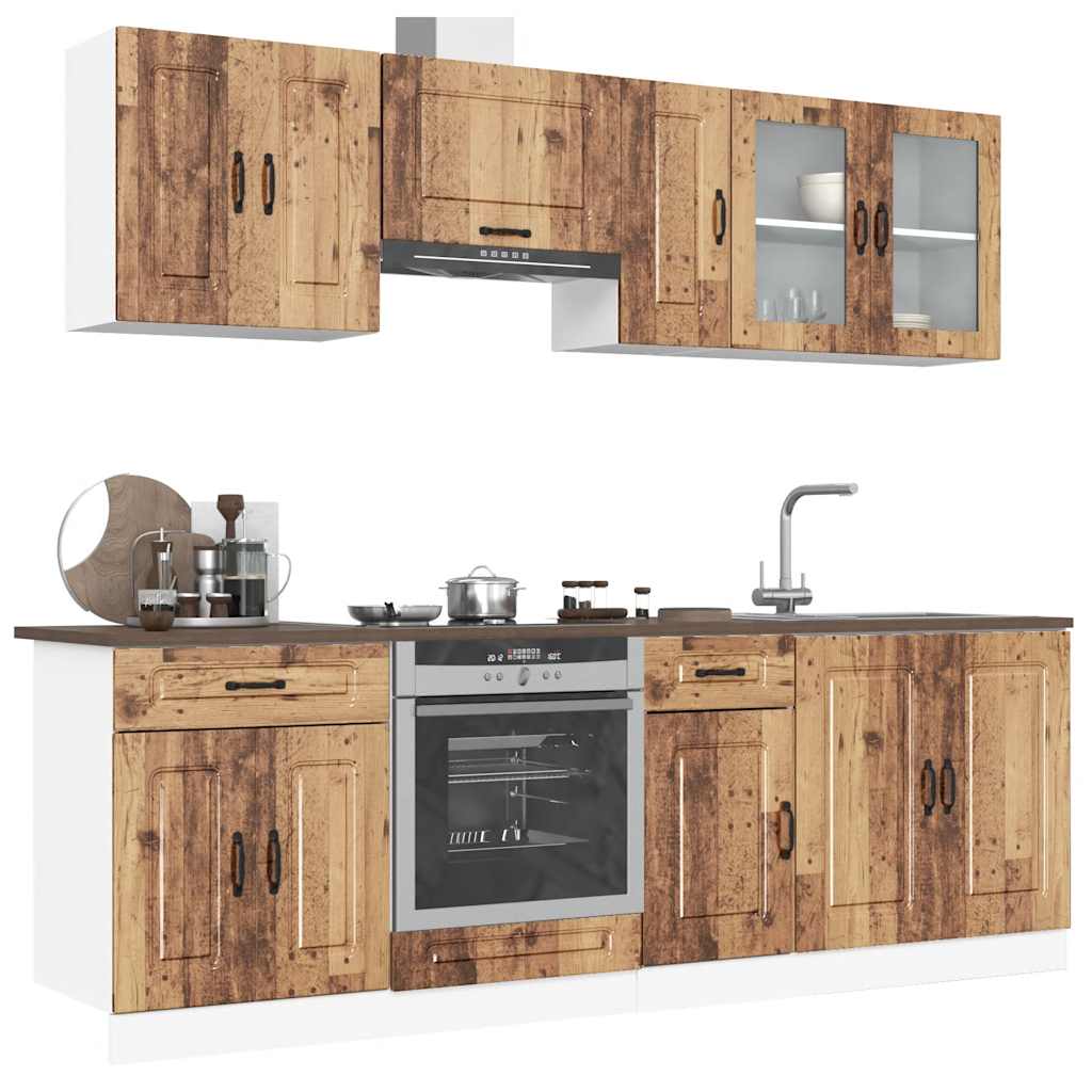 8 Piece Kitchen Cabinet Set Kalmar Engineered Wood