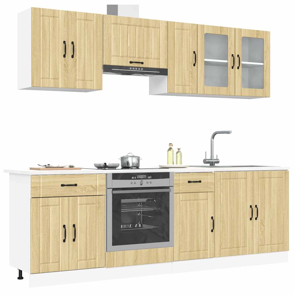 8 Piece Kitchen Cabinet Set Kalmar Engineered Wood