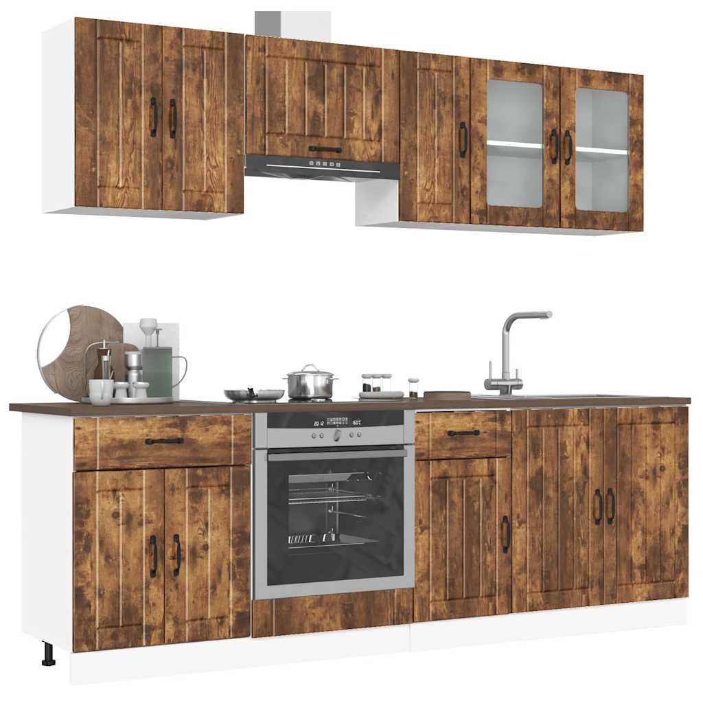 8 Piece Kitchen Cabinet Set Kalmar Engineered Wood