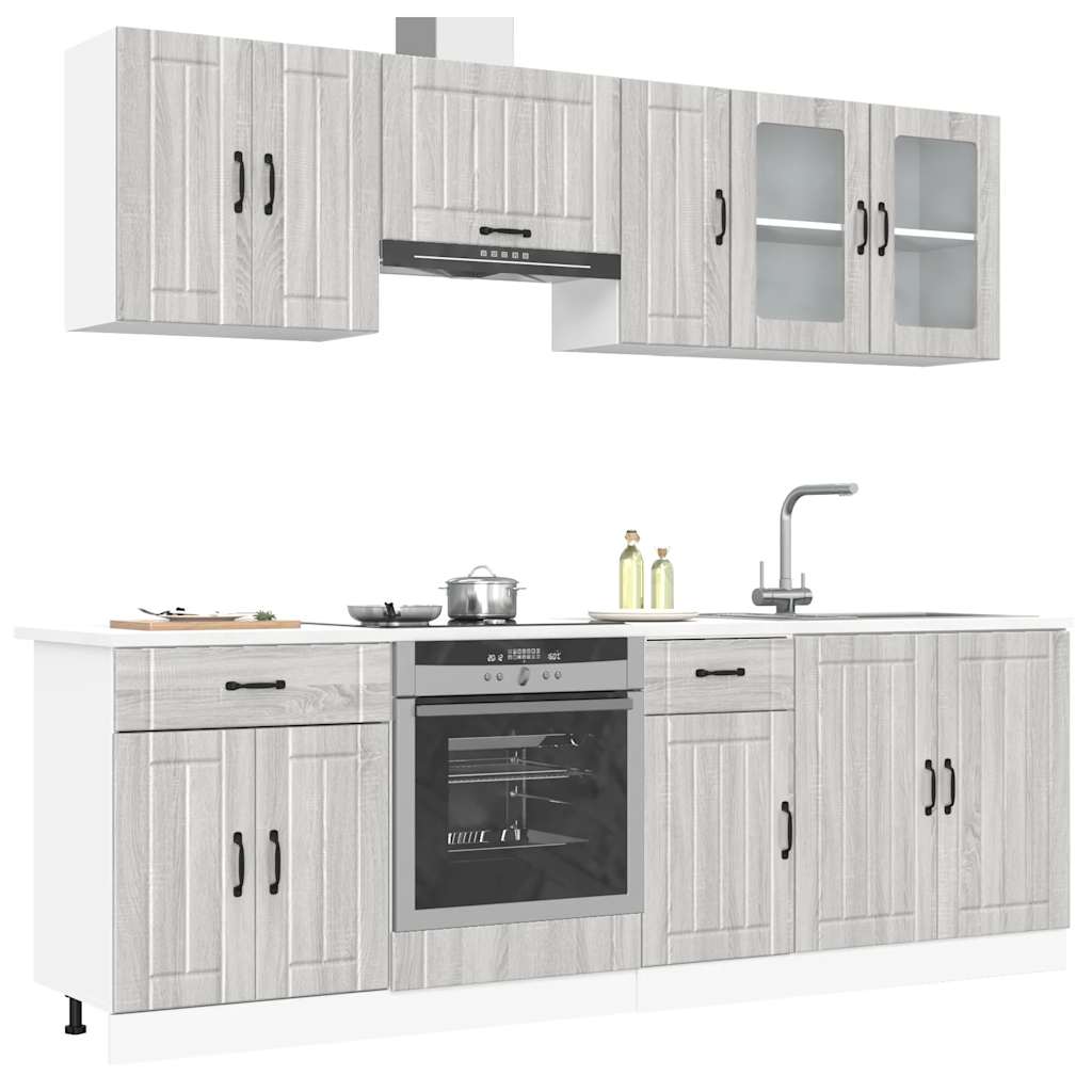 8 Piece Kitchen Cabinet Set Kalmar Engineered Wood