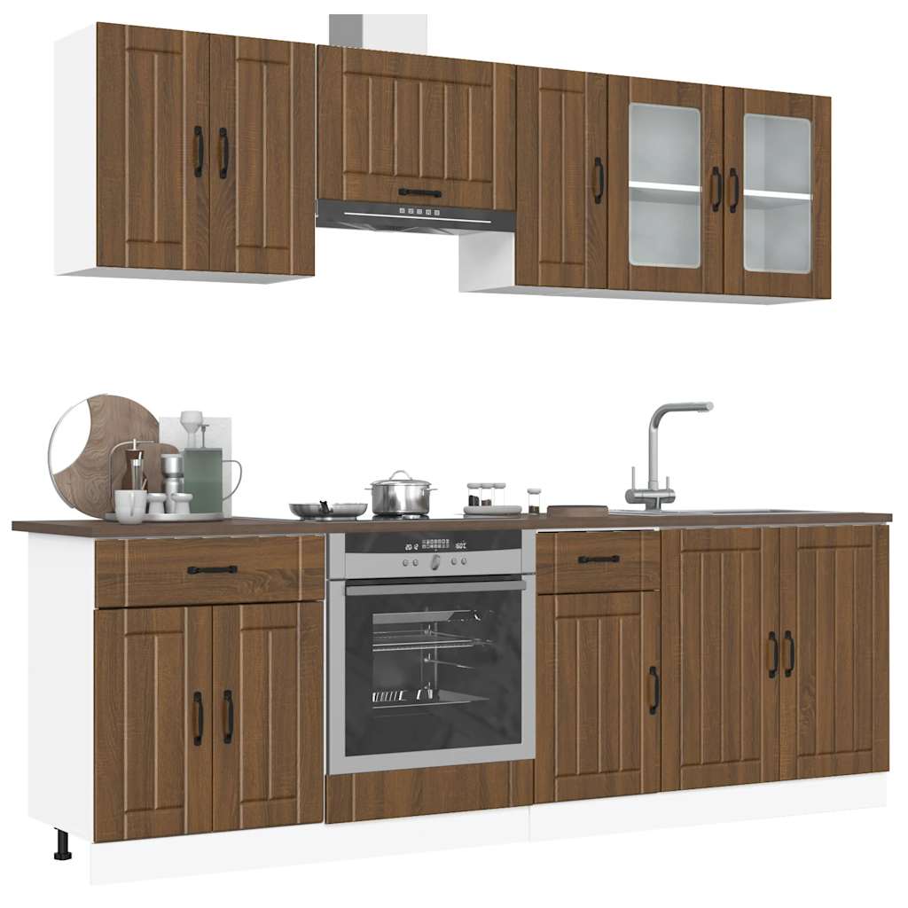 8 Piece Kitchen Cabinet Set Kalmar Engineered Wood