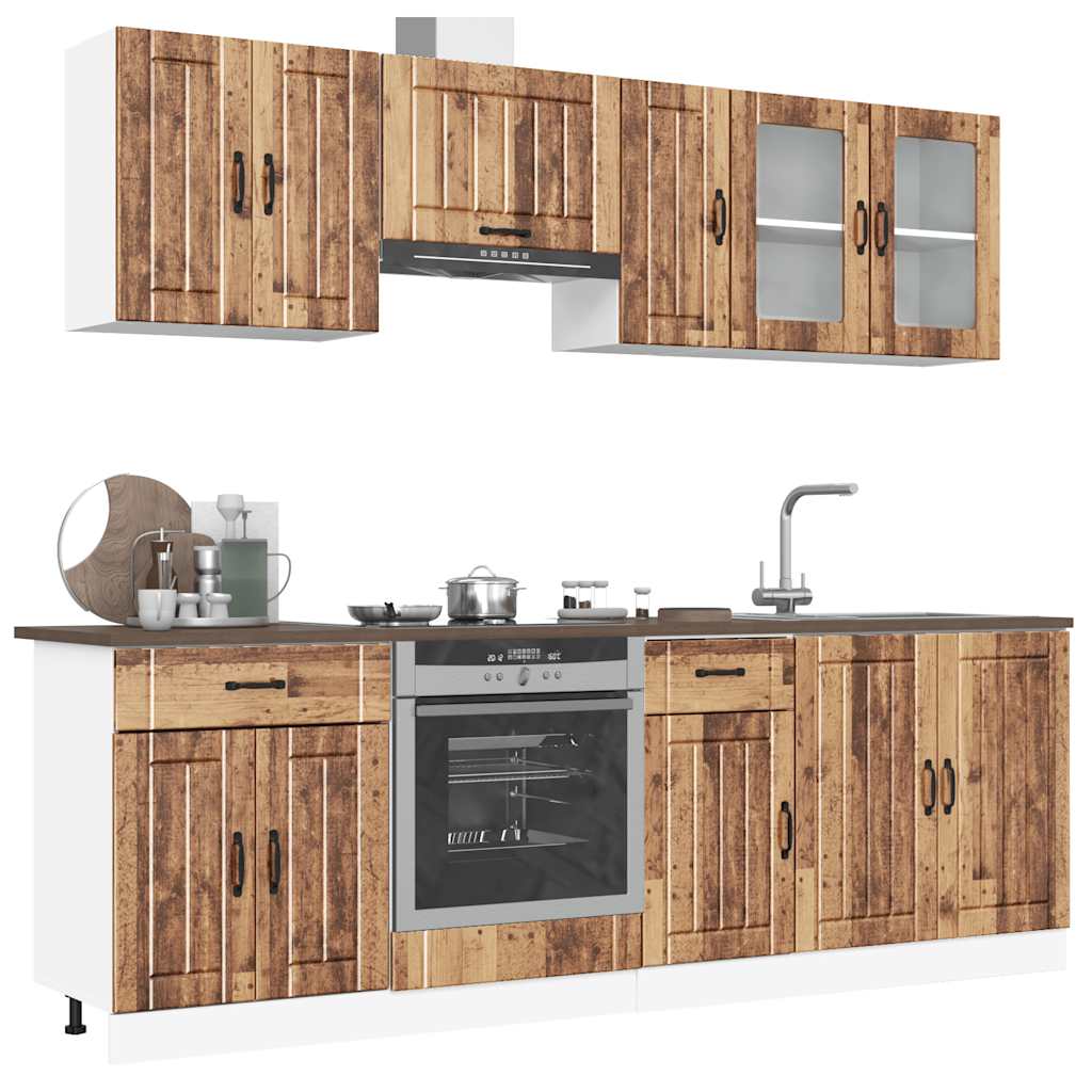 8 Piece Kitchen Cabinet Set Kalmar Engineered Wood