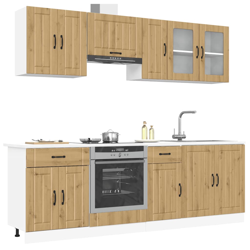 8 Piece Kitchen Cabinet Set Kalmar Engineered Wood