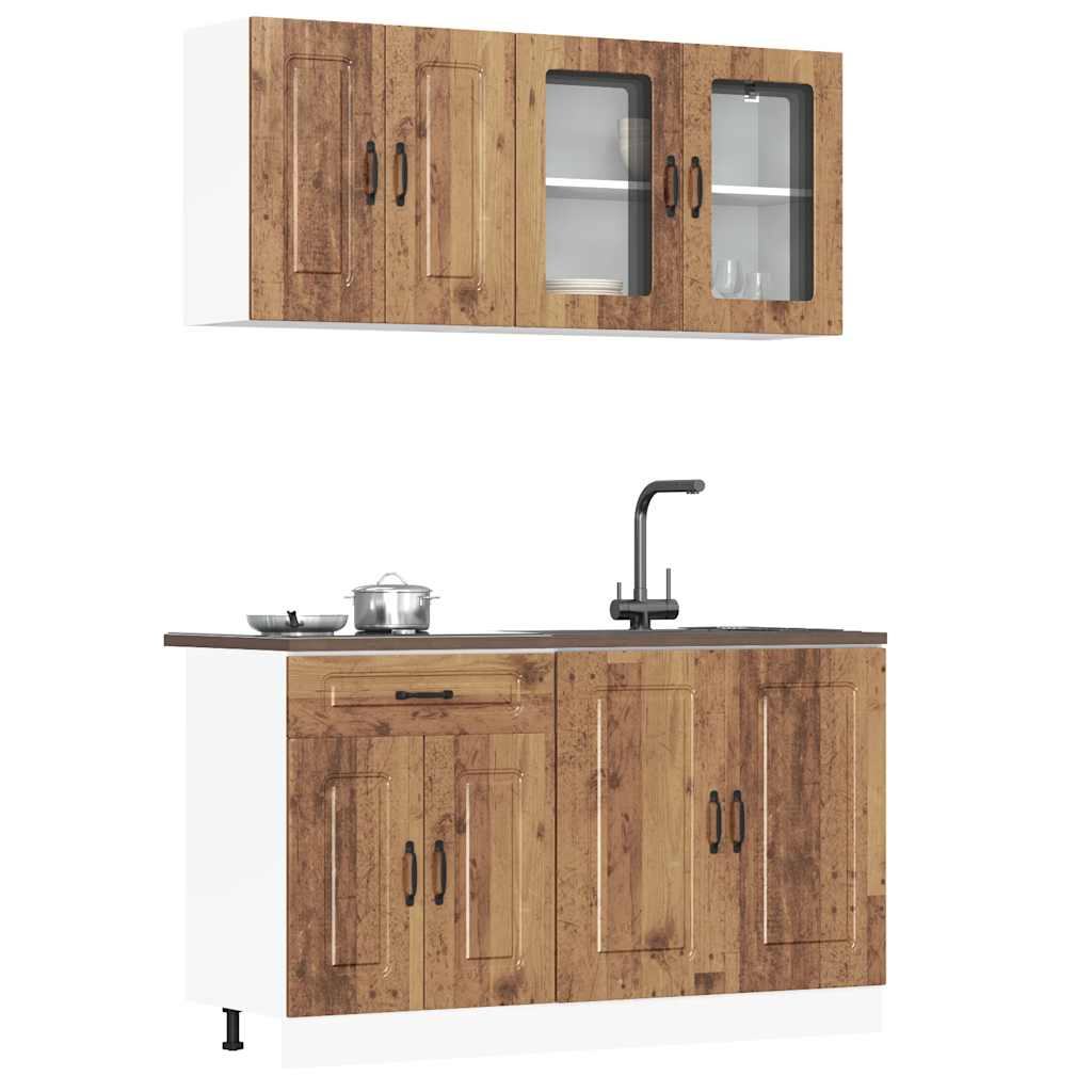 4 Piece Kitchen Cabinet Set Kalmar Engineered Wood