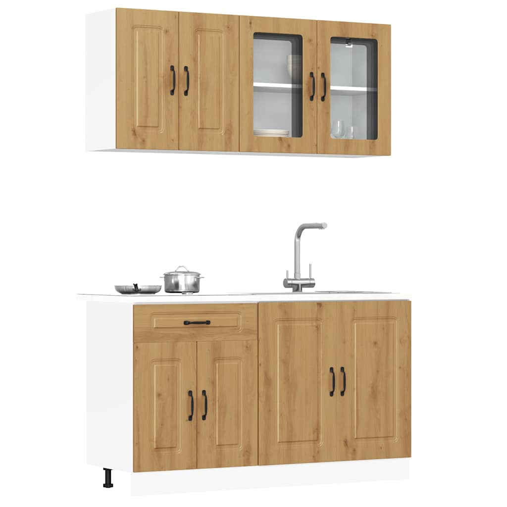 4 Piece Kitchen Cabinet Set Kalmar Engineered Wood