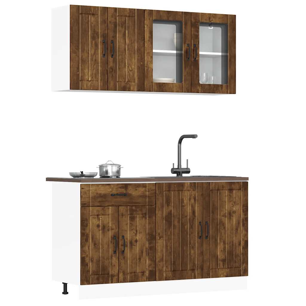 4 Piece Kitchen Cabinet Set Lucca Engineered Wood