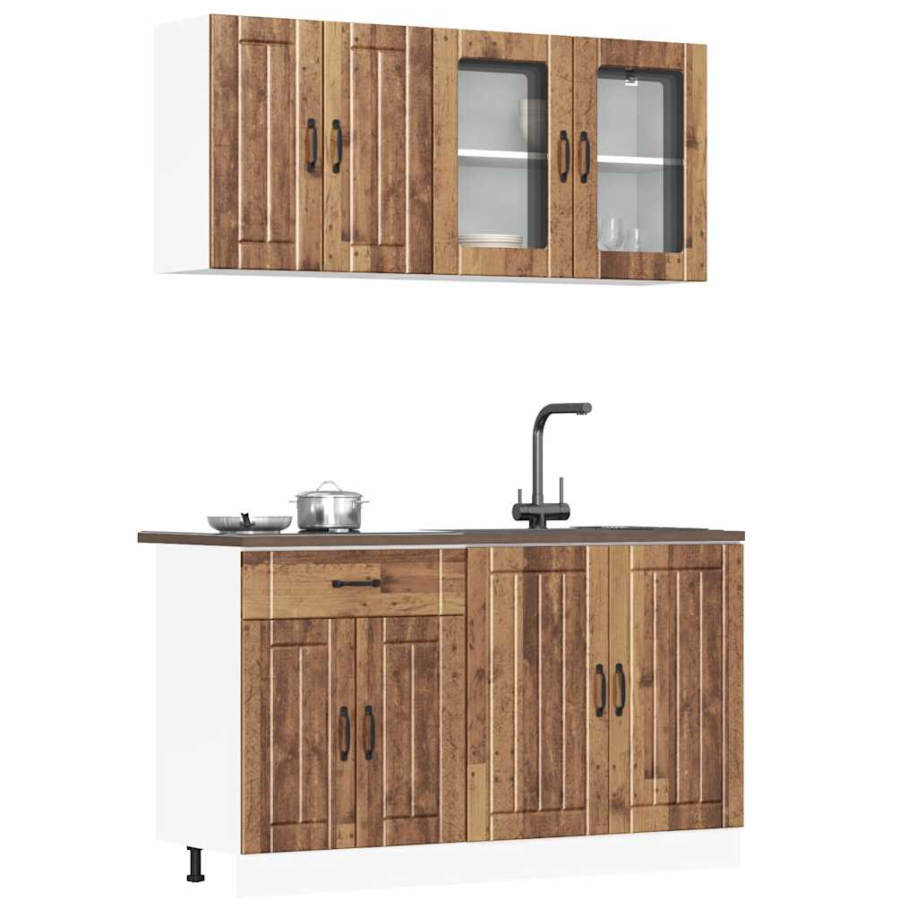 4 Piece Kitchen Cabinet Set Lucca Engineered Wood