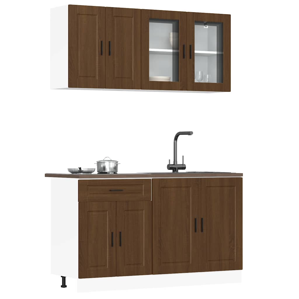 4 Piece Kitchen Cabinet Set Porto Engineered Wood